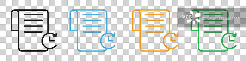 账户历史记录图标线条艺术图片素材