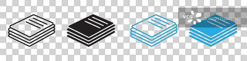 大量办公文件堆叠图标图片素材