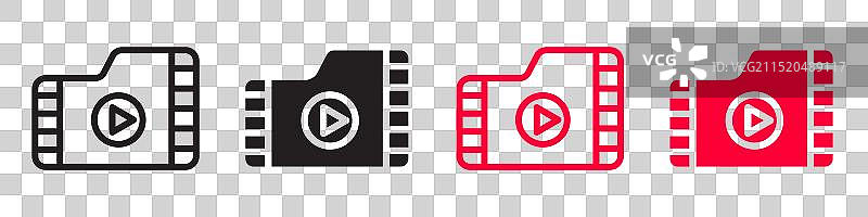 多媒体文件图标数字内容存储图片素材