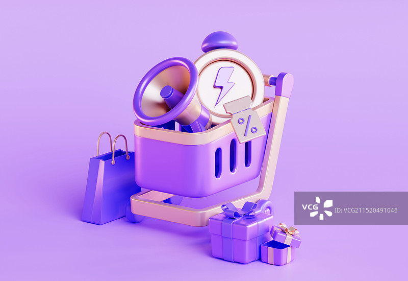 3D渲染购物金融电商产品图片素材