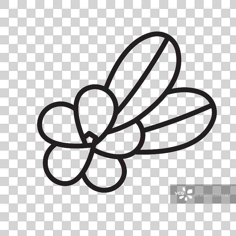 araliya花图标线条艺术图片素材