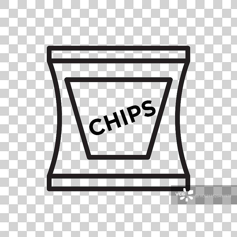 适合零食营销的松脆薯片图标图片素材