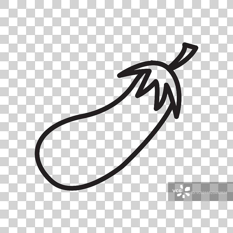 新鲜素食农产品茄子图标图片素材