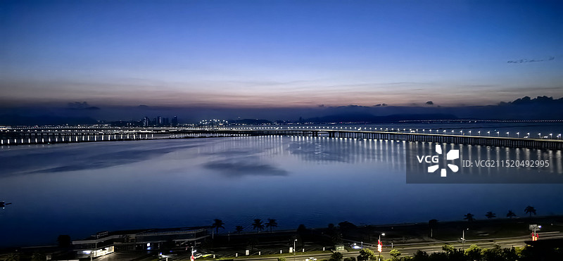 珠海金湾 早上的蓝调时刻图片素材