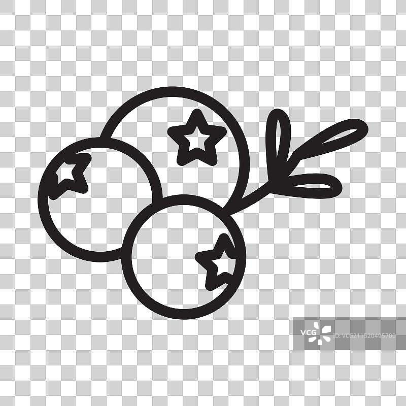 杜松图标线条艺术图片素材