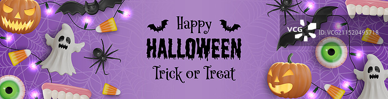 万圣节南瓜主题banner图片素材