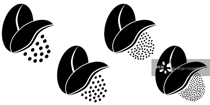 卡通烤咖啡豆图标图片素材