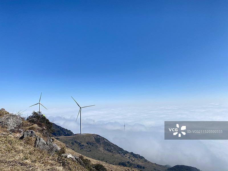 老黑山上的云海图片素材