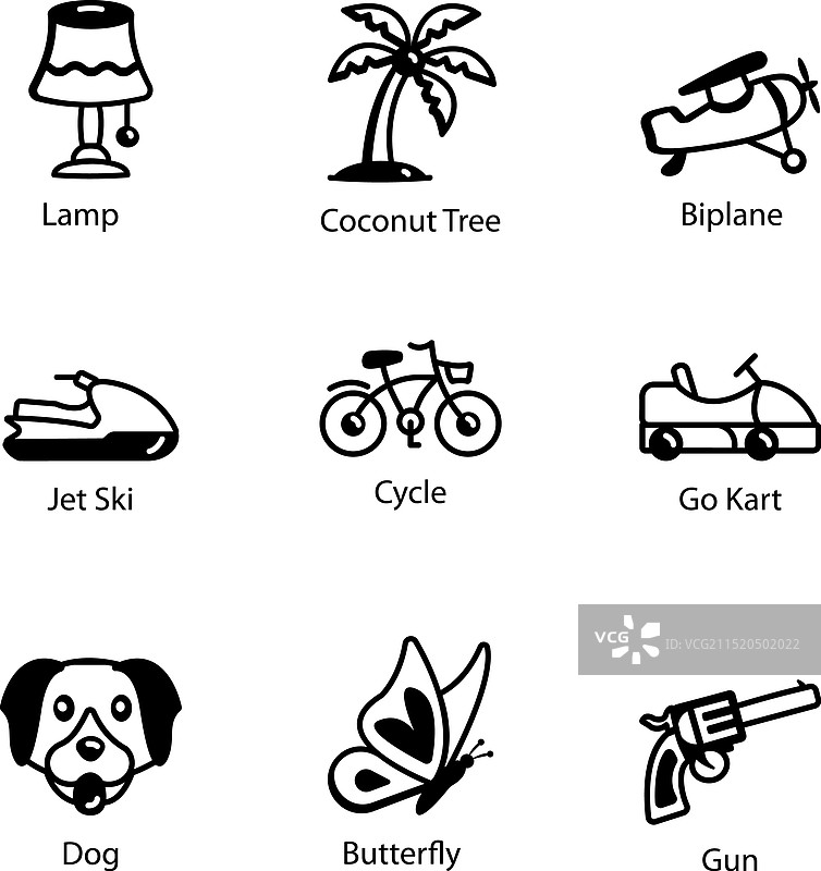 旧金山遗产涂鸦图标合集图片素材