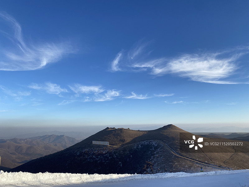 山顶滑雪场风景图片素材