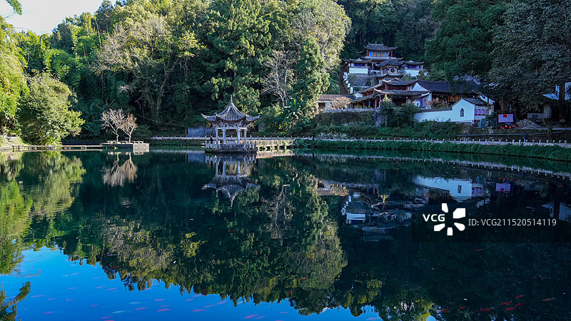 云南5A景区保山腾冲和顺古镇风光图片素材