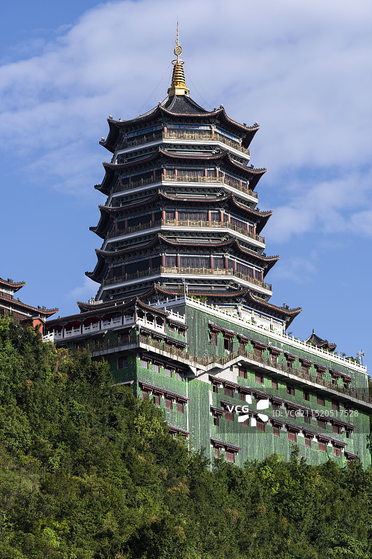 贵州贵阳-东山山体公园-东山寺古建筑图片素材