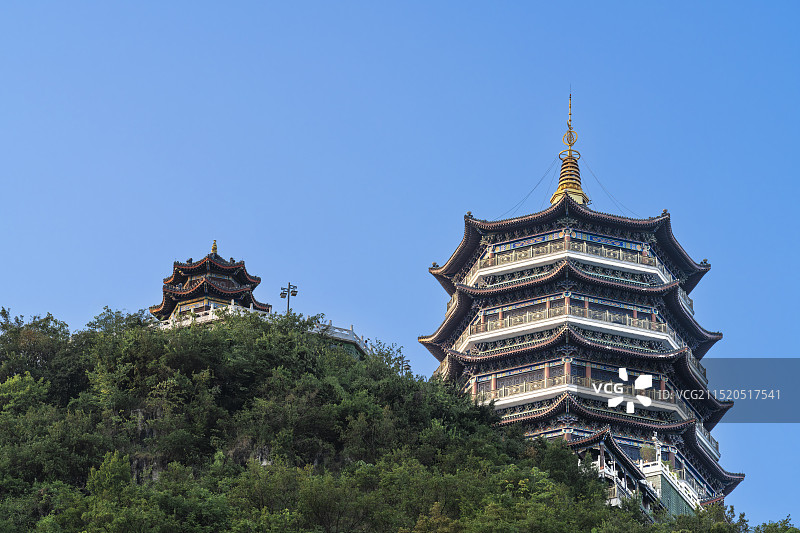 贵州贵阳-东山山体公园-东山寺古建筑图片素材