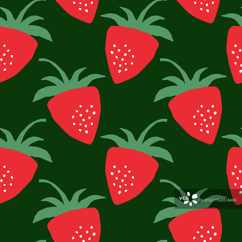 草莓水果图案儿童食品印花图片素材