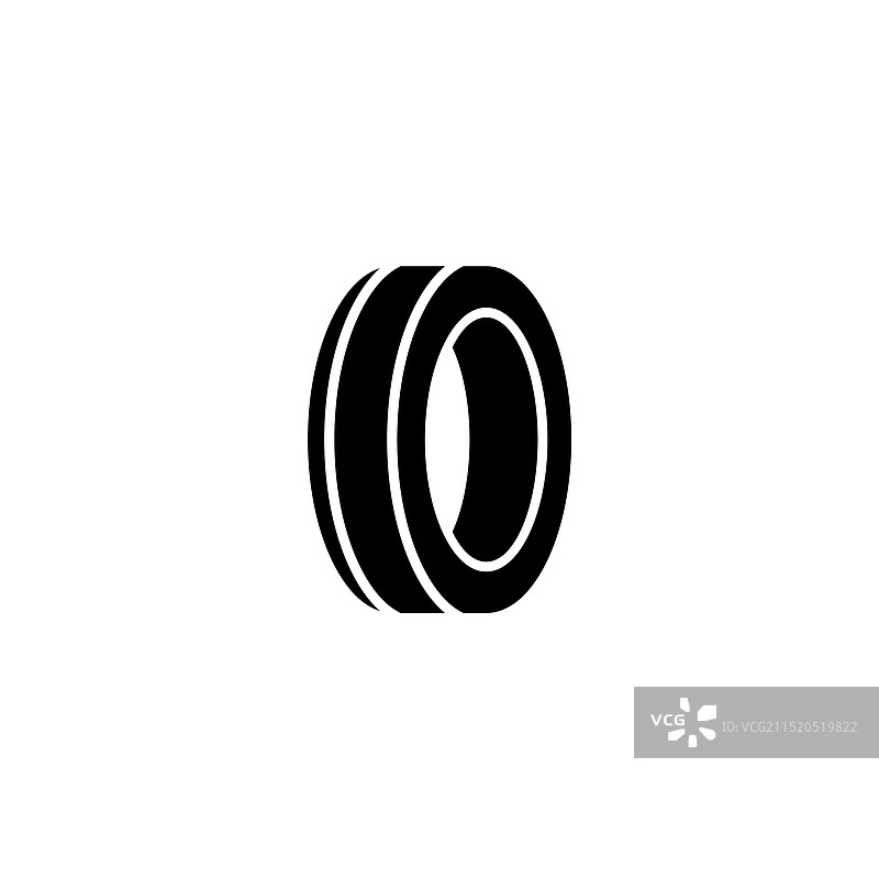 黑色图标：汽车轮胎图片素材