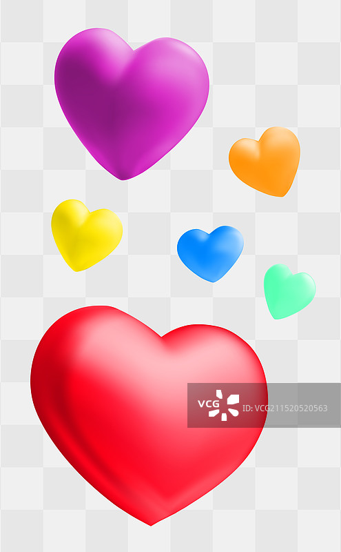 带隔离背景的爱心符号图片素材