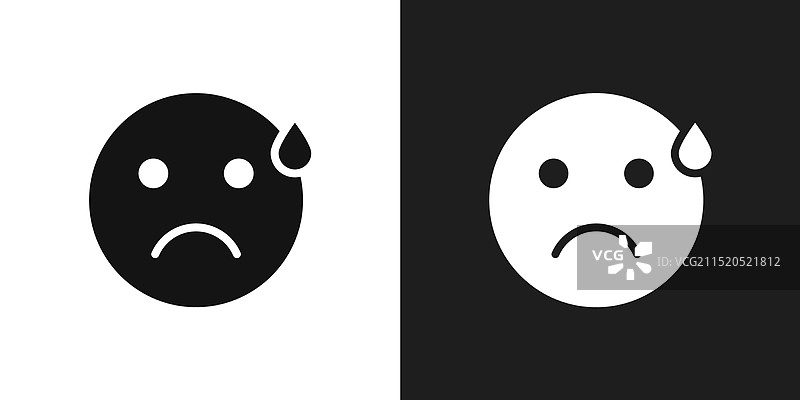 悲伤表情图标Logo合集图片素材