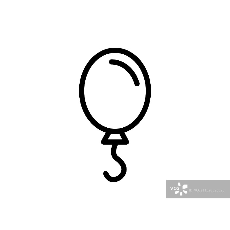 白色背景上的气球图标图片素材