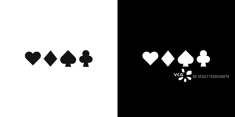 西装扑克牌图标Logo合集图片素材