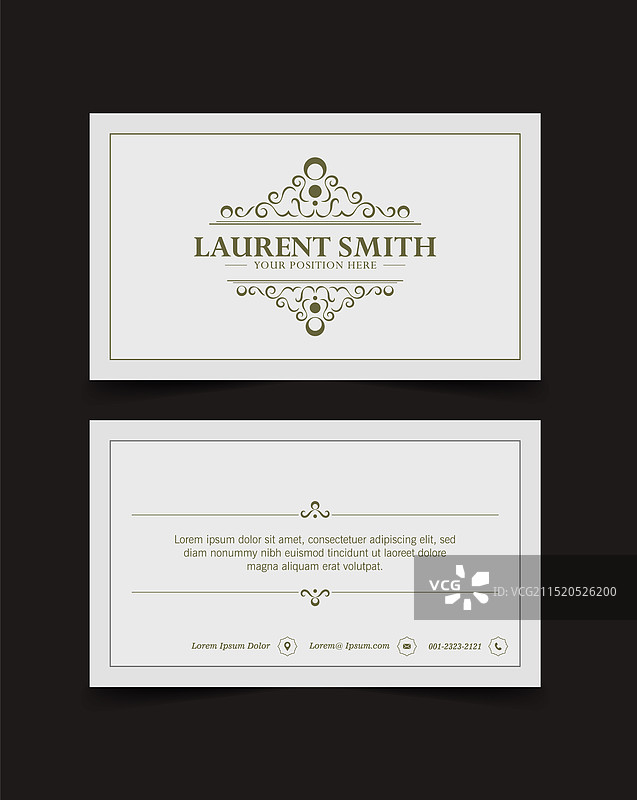 经典花纹图案名片设计图片素材