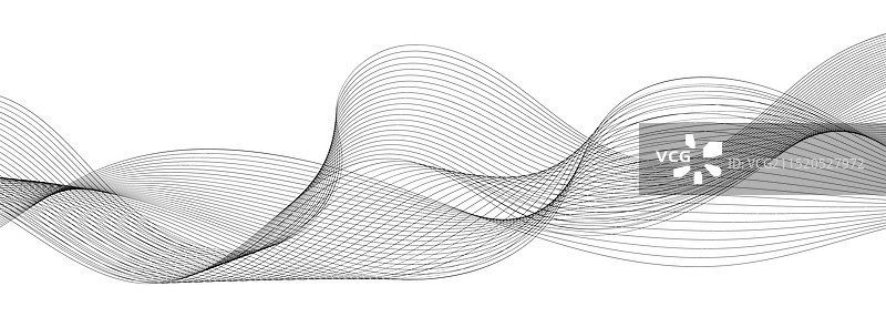 抽象黑白波浪背景图片素材
