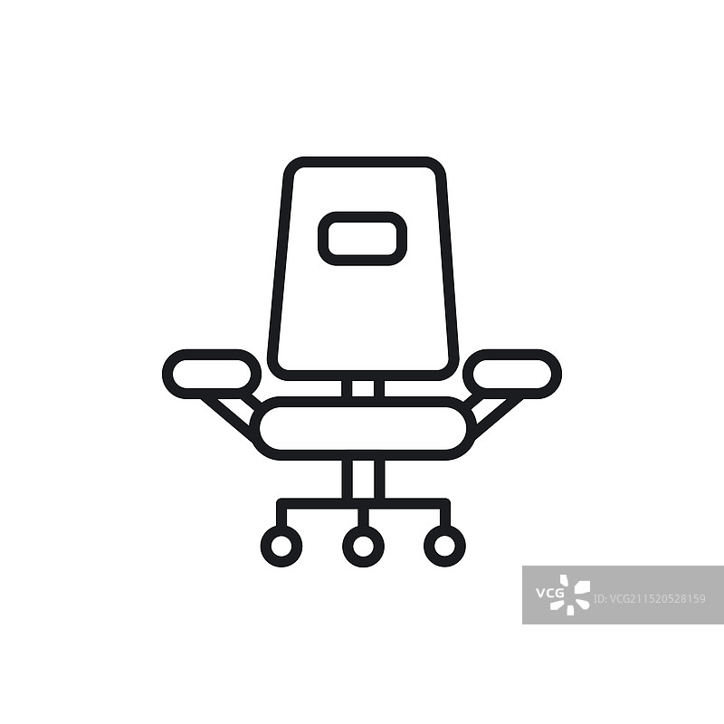 隔离的办公椅图标图片素材