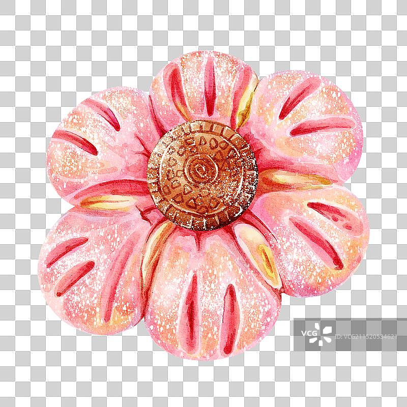 花样椰蓉面包图片素材