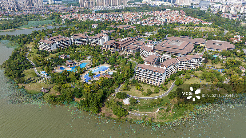 武汉光谷希尔顿酒店大鸟瞰2图片素材
