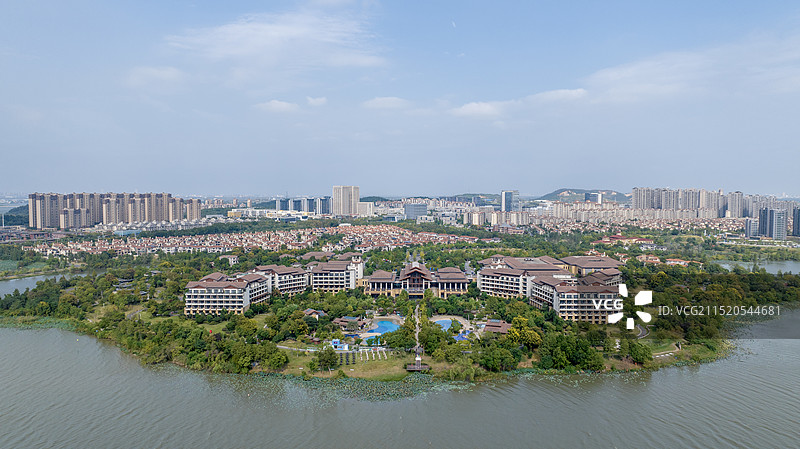 严西湖拍武汉光谷希尔顿酒店图片素材