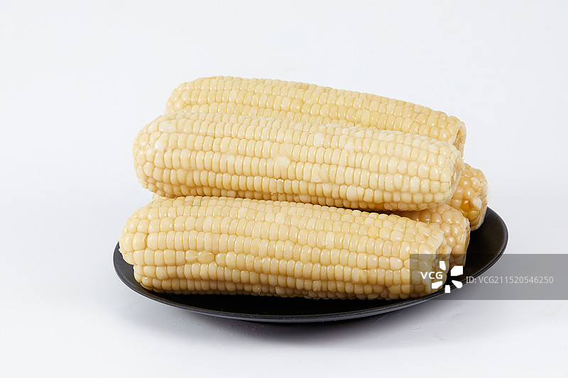 白玉米白底图  白色玉米 糯白玉米 牛奶白糯玉米 真空白糯玉米图片素材