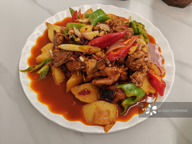 新疆大盘鸡图片素材