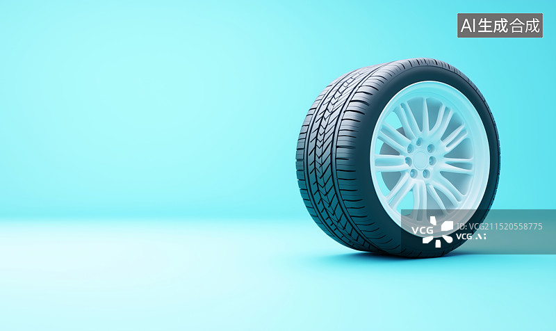 【AI数字艺术】3D卡通汽车轮胎图片素材