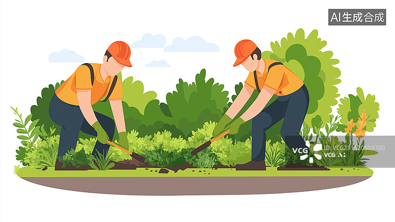 【AI数字艺术】园艺工人图片素材