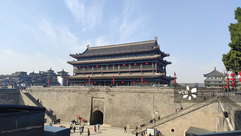 西安古城墙图片素材