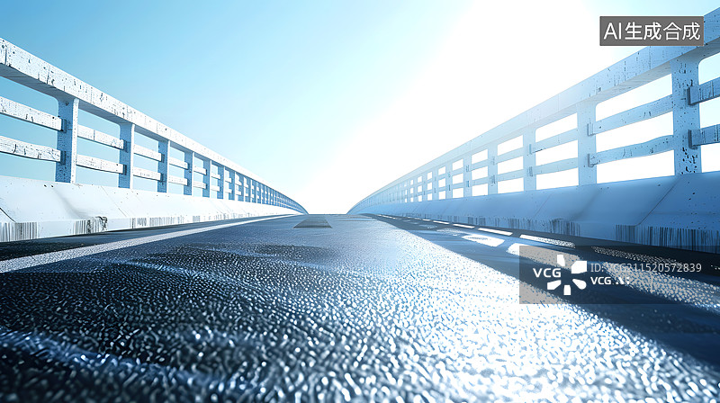 【AI数字艺术】汽车广告背景图-城市高架桥道路图片素材