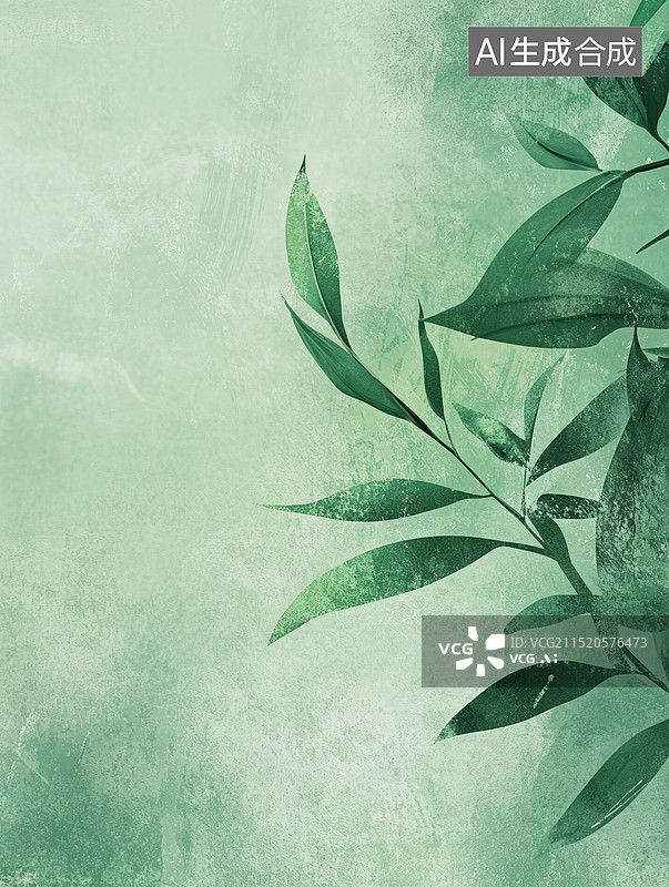 【AI数字艺术】中国风绿色肌理背景图片素材