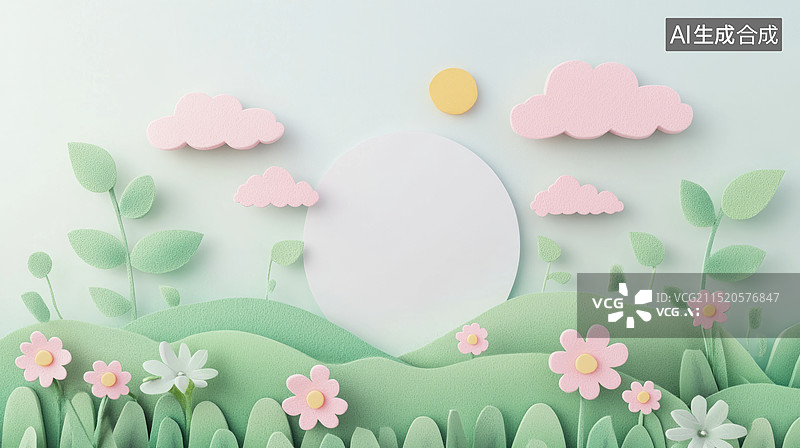 【AI数字艺术】糖果色3D花朵植物背景图片素材