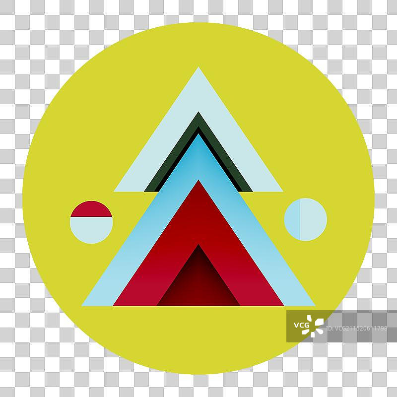 圣诞树抽象几何三角形设计图片素材