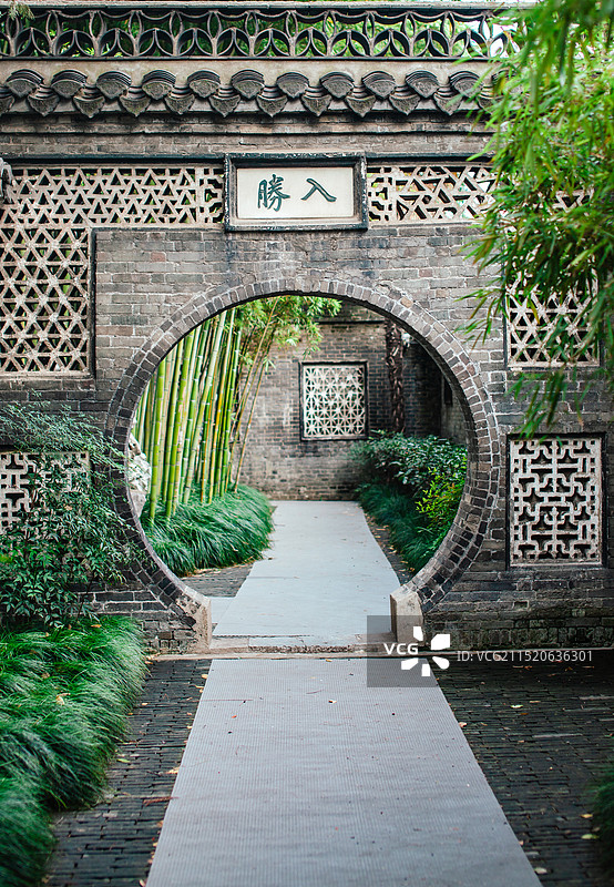 江苏泰州乔园园林景观图片素材