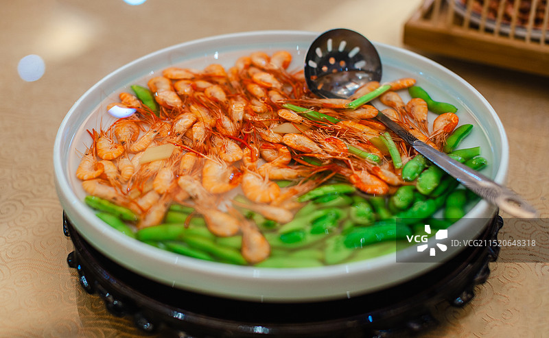 江南特色美食菜肴，盐水河虾图片素材