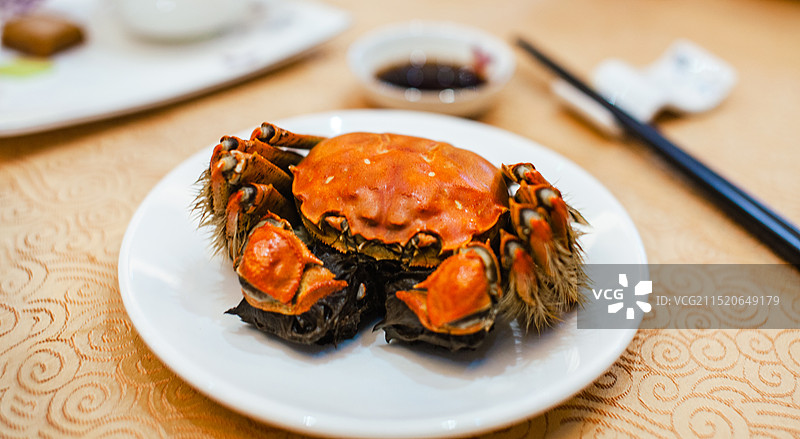 江苏泰州特色美食，溱湖八鲜之一的溱湖簖蟹图片素材