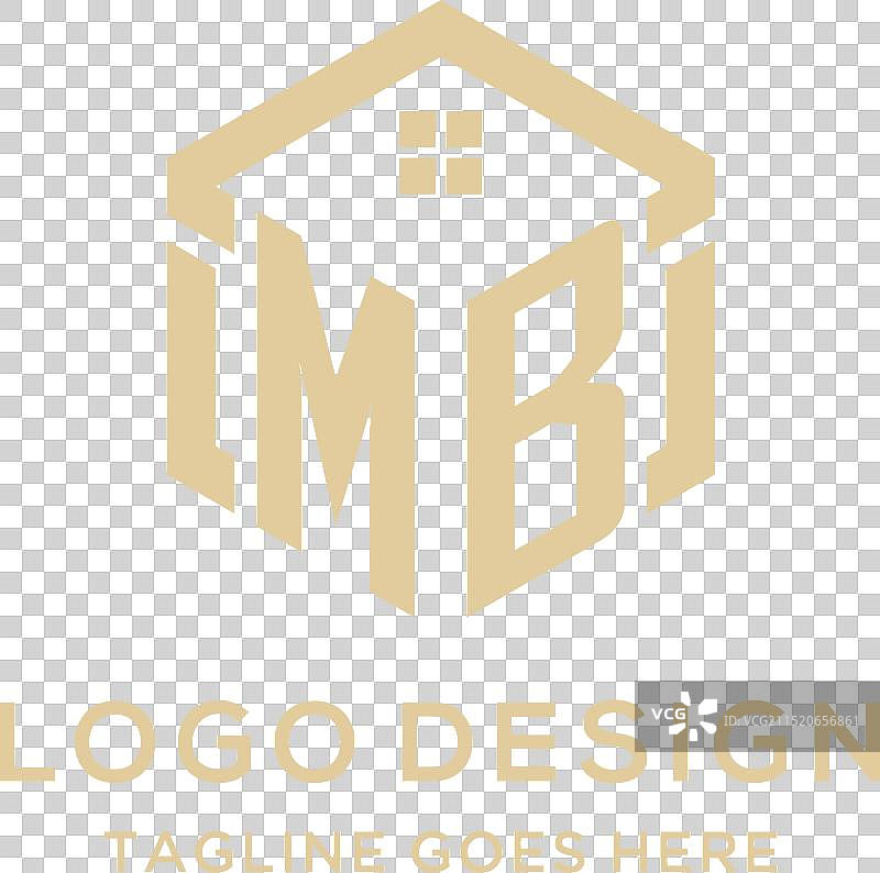 MB字母抽象房屋六边形logo图片素材