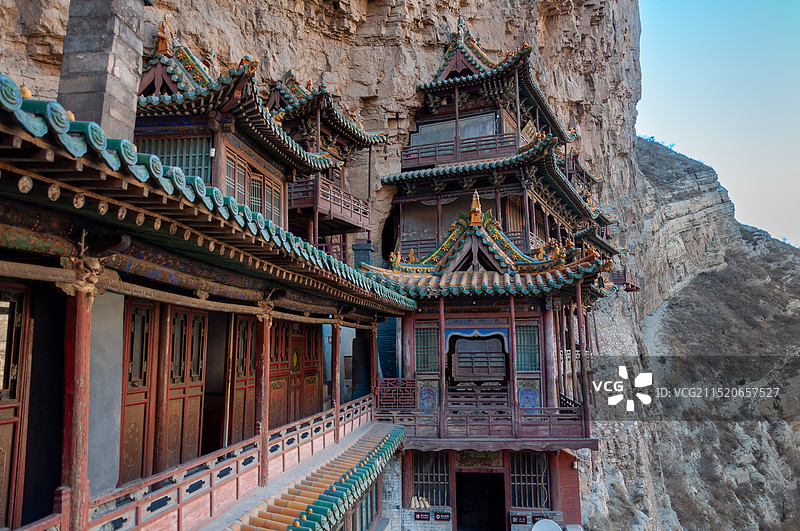 山西大同悬空寺图片素材