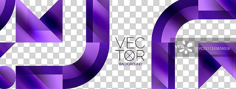 光滑的圆形、方形和三角形图形，极简风格图片素材