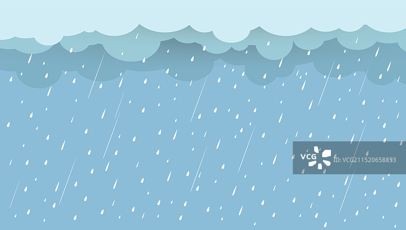 阴暗天空中的大雨图片素材