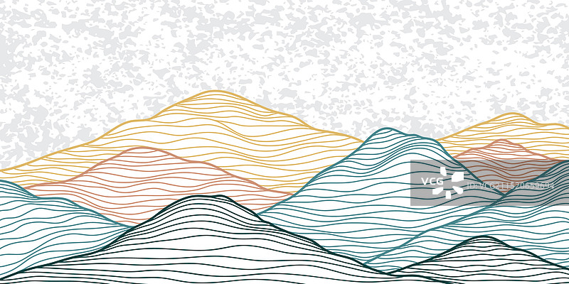 带有线条波浪图案的日式背景图片素材