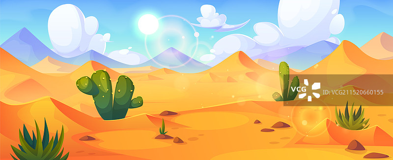 阿拉伯或埃及沙漠景观图片素材