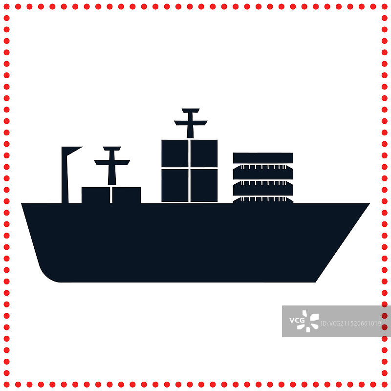 适合的程式化货船轮廓图片素材