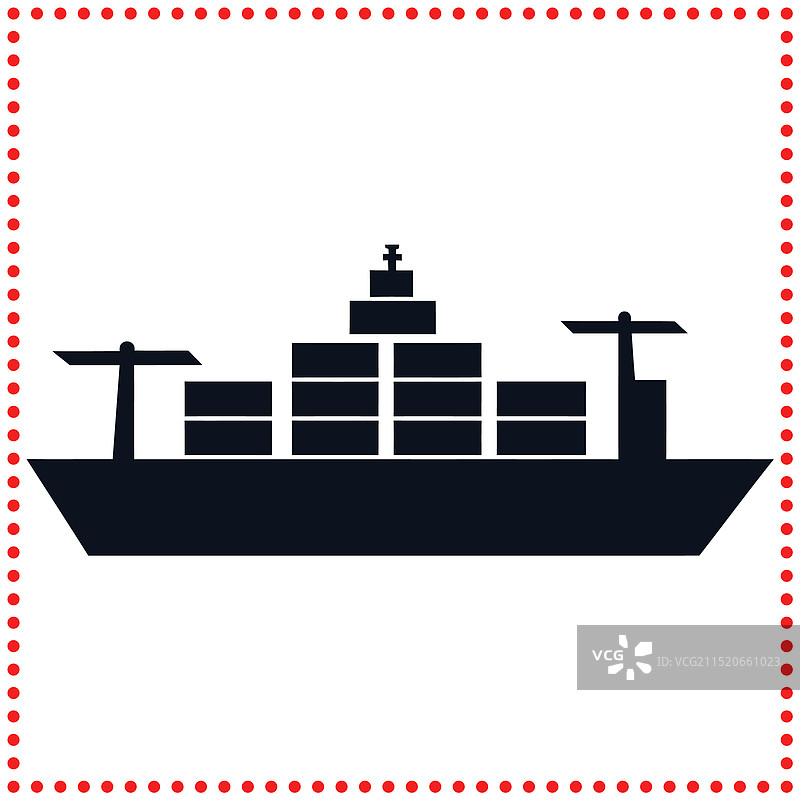 航海货轮剪影图片素材