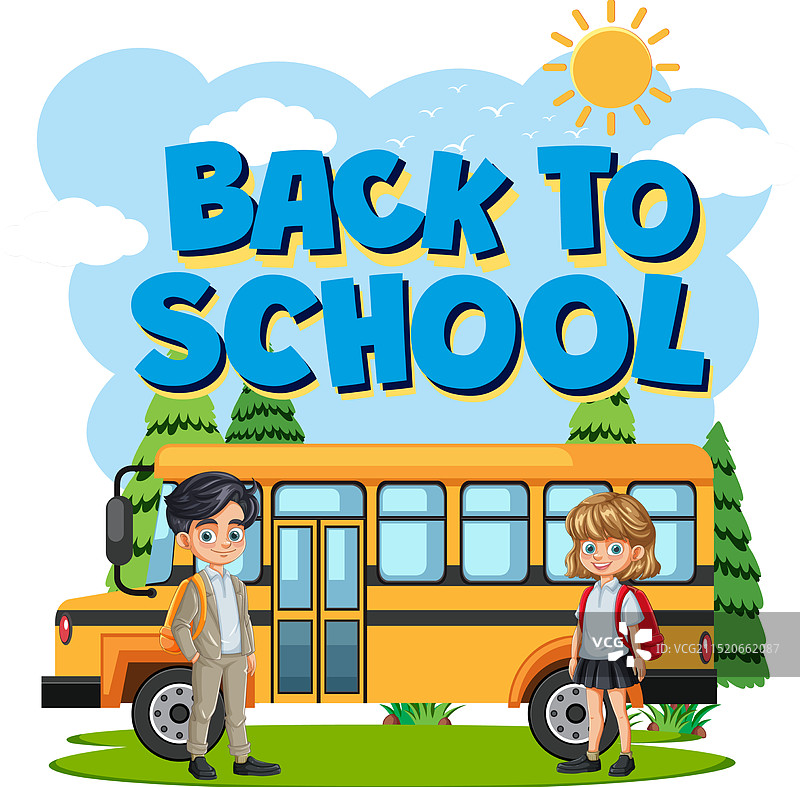 孩子们准备迎接新学年图片素材